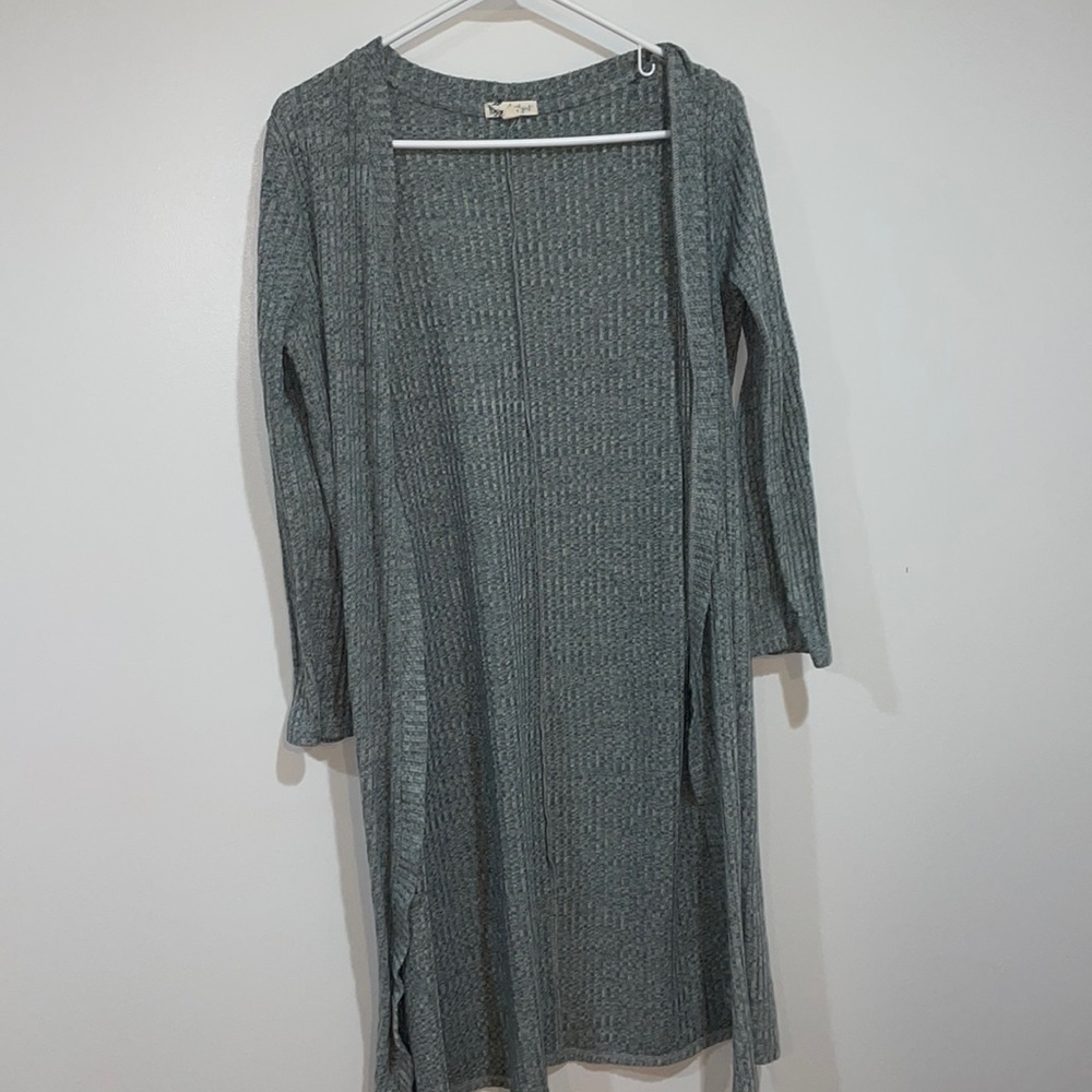 Full Length Gray Cardigan